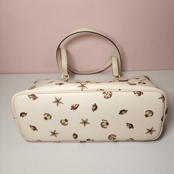 NWT Coach CBM12 Gallery Tote Bag With Shell Print In Canvas/Gold/Chalk Multi - Picture 9 of 9